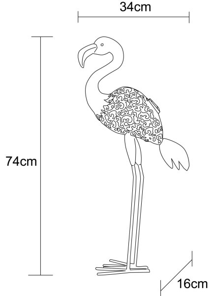 Globo 33202 - Lampă solară LED 0,06W/3V IP44 flamingo