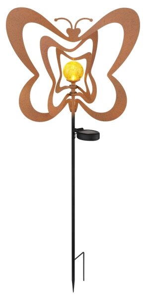 Globo 36581R - Lampă solară LED 0,06W/3V IP44, fluture ruginiu