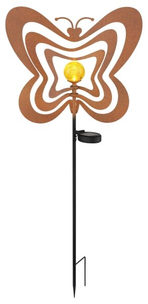 Globo 36581R - Lampă solară LED 0,06W/3V IP44, fluture ruginiu