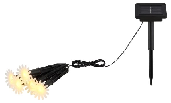 Globo 36354-5 - Ghirlandă solară cu LED-uri, 5xLED/0,06W/3V, IP44, flori