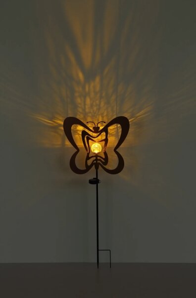 Globo 36581R - Lampă solară LED 0,06W/3V IP44, fluture ruginiu