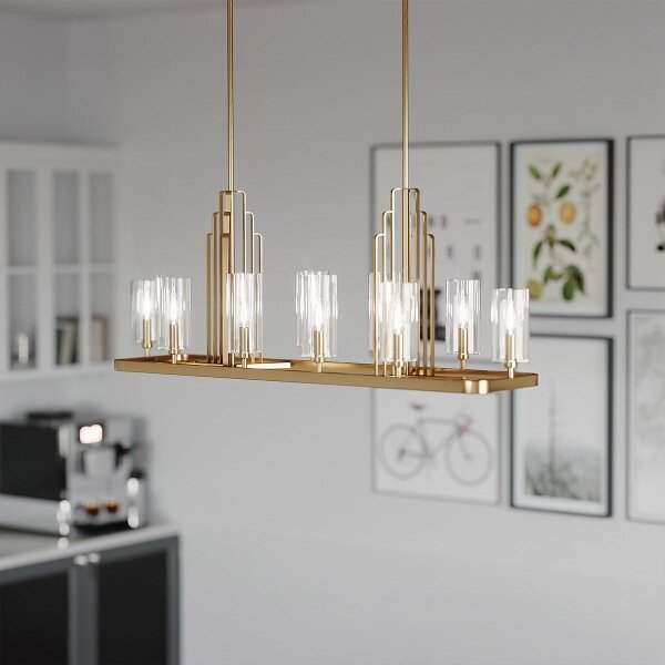 Quintiesse QN-KIMROSE10-BNB - Lustră pe tijă KIMROSE 10xE14/40W/230V, auriu
