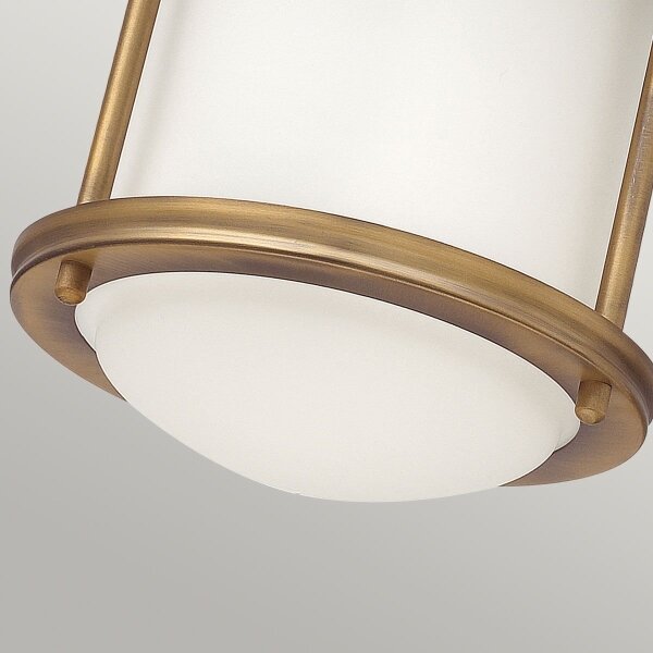 Quintiesse QN-HADRIAN-MINI-F-BR-OPAL – Corp de iluminat exterior HADRIAN, montaj aparent, difuzor opal, finisaj bronz, 1x E27/60W/230V, IP44