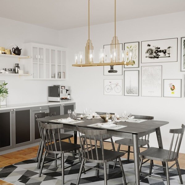 Quintiesse QN-KIMROSE10-BNB - Lustră pe tijă KIMROSE 10xE14/40W/230V, auriu