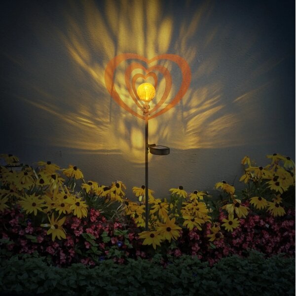 Globo 36580R - Lampă solară LED LED/0,06W/3V IP44, inimă ruginie