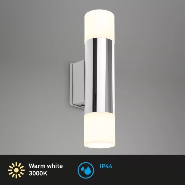 Briloner - Aplică LED de perete pentru baie 2xGU10/4,8W/230V IP44 3000K crom
