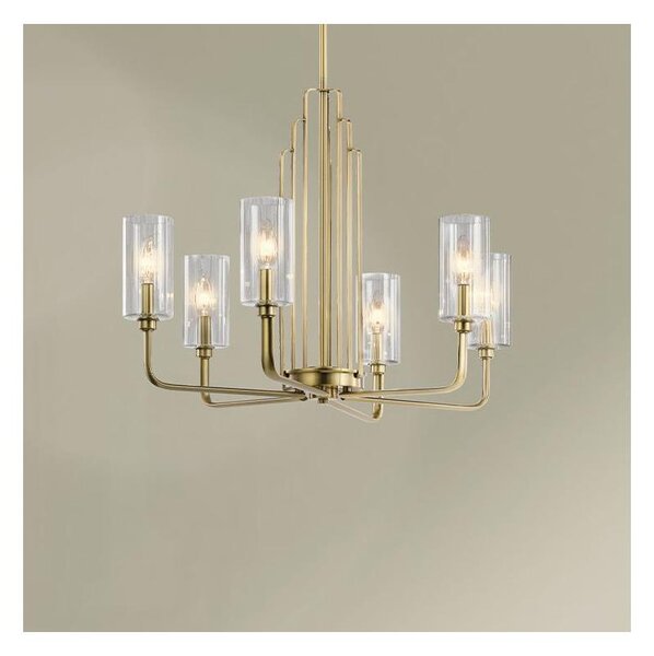 Quintiesse QN-KIMROSE6-BNB - Candelabru cu tijă KIMROSE 6xE14/40W/230V, auriu