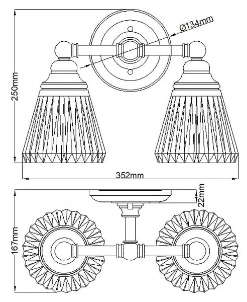 Quintiesse QN-KEYNES2-BATH-LED Lampă de perete pentru baie KEYNES 2xG9/3W/230V IP44 crom lucios