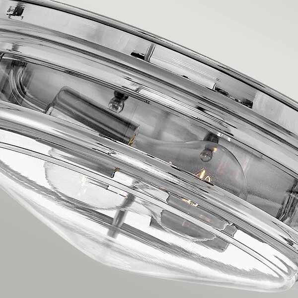 Quintiesse QN-HADRIAN-FS-CM-CLEAR Plafonieră de exterior HADRIAN, 2 x E27 (max. 40 W), 230 V, IP44, crom