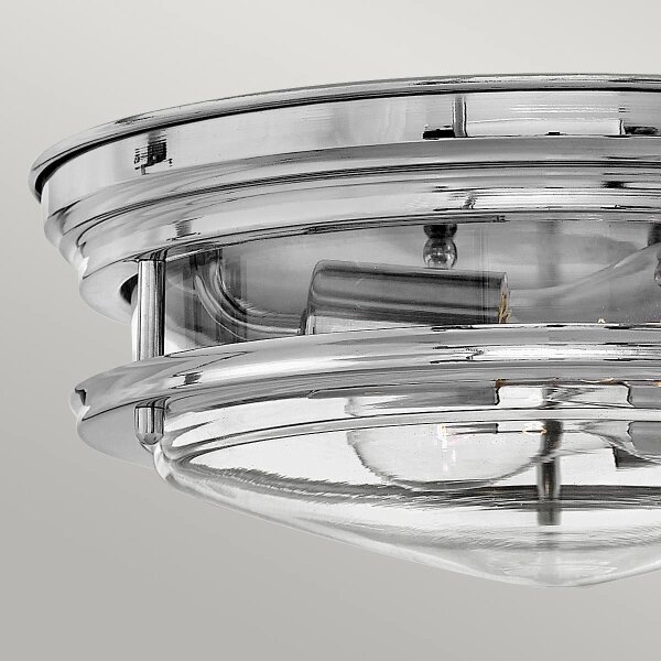 Quintiesse QN-HADRIAN-FS-CM-CLEAR Plafonieră de exterior HADRIAN, 2 x E27 (max. 40 W), 230 V, IP44, crom