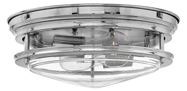 Quintiesse QN-HADRIAN-FS-CM-CLEAR Plafonieră de exterior HADRIAN, 2 x E27 (max. 40 W), 230 V, IP44, crom