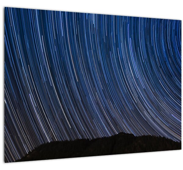 Tablou pe sticlă cu stele noaptea și cerul (70x50 cm)