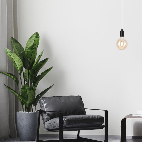Lustră pe cablu ASTRID 1xE27/60W/230V negru mat