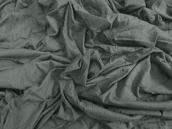 Cearsaf jersey verde inchis 180 x 200 cm