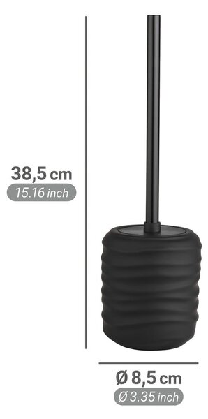 Perie de WC neagră din ceramică Illana – Wenko