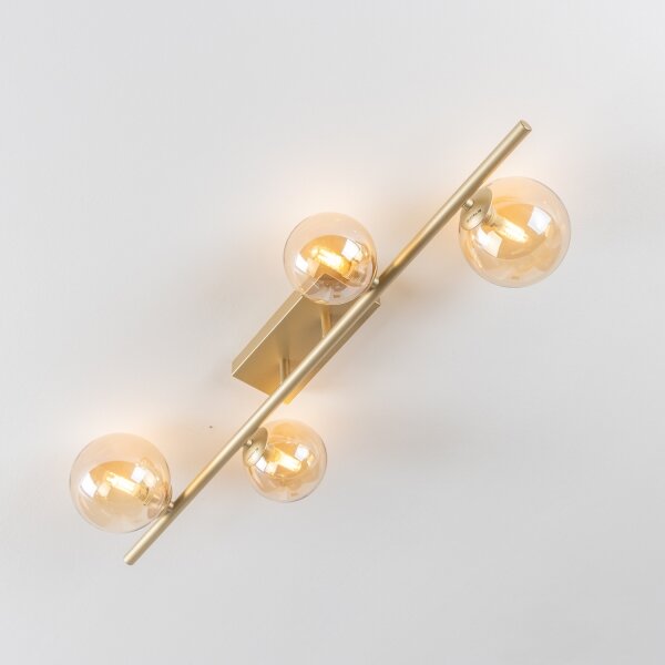 Lustră LED aplicată Brilagi MILLA 4xG9/3W/230V auriu