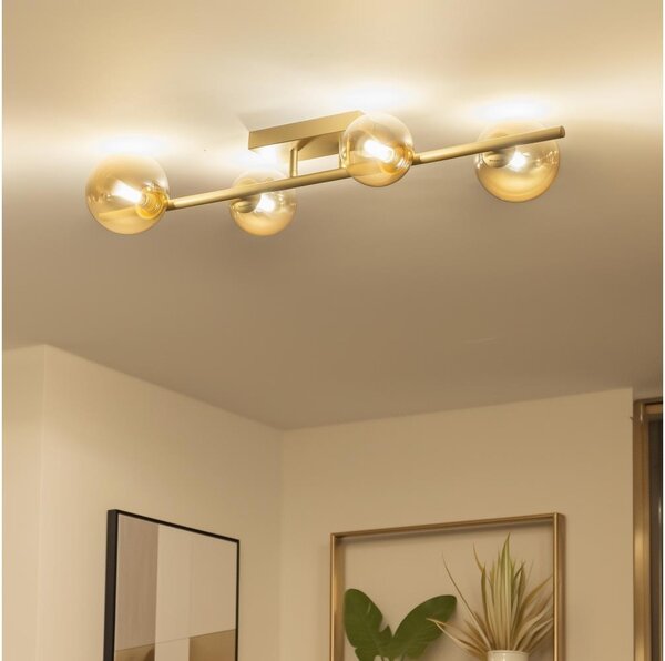 Lustră LED aplicată Brilagi MILLA 4xG9/3W/230V auriu