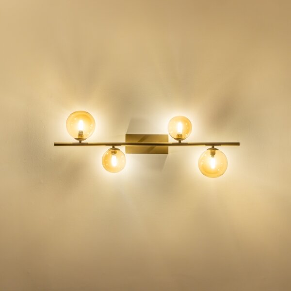 Lustră LED aplicată Brilagi MILLA 4xG9/3W/230V auriu