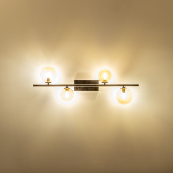 Brilagi - Plafonieră LED aplicată MILLA 4xG9/3W/230V negru crom/auriu