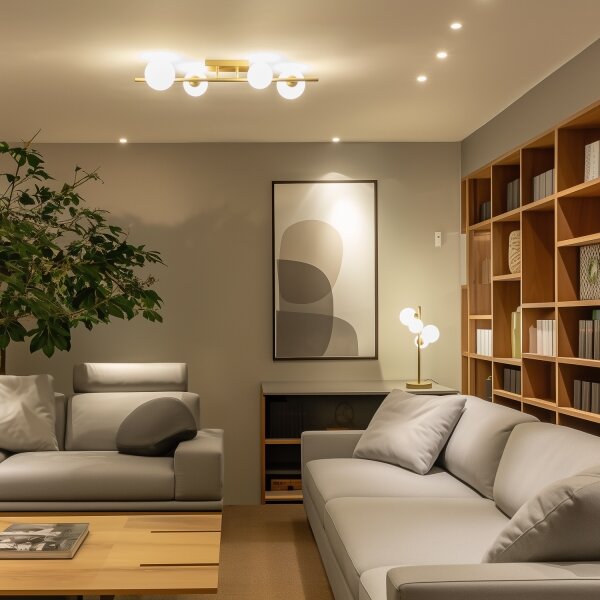 Lustră LED aplicată Brilagi MILLA 4xG9/3W/230V auriu/alb