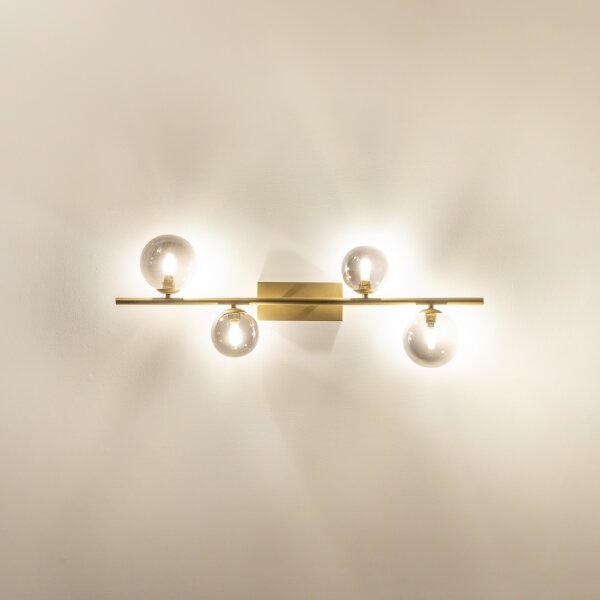 Lustră LED aplicată Brilagi MILLA 4xG9/3W/230V auriu/fumuriu