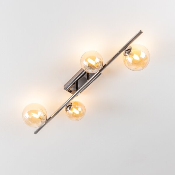 Brilagi - Plafonieră LED aplicată MILLA 4xG9/3W/230V negru crom/auriu
