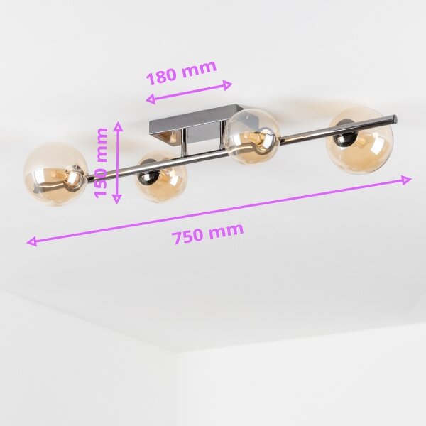 Brilagi - Plafonieră LED aplicată MILLA 4xG9/3W/230V negru crom/auriu