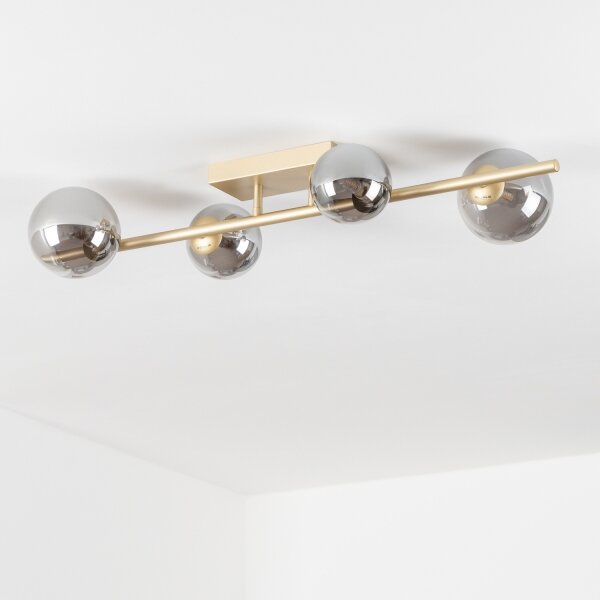 Lustră LED aplicată Brilagi MILLA 4xG9/3W/230V auriu/fumuriu