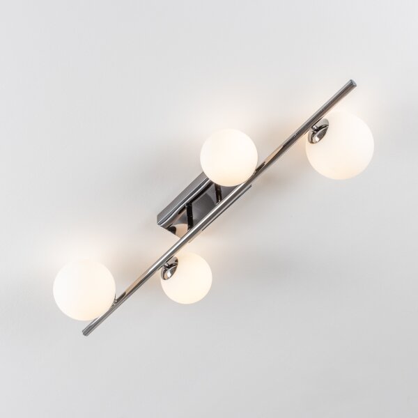 Brilagi - Lustră LED aplicată MILLA 4xG9/3W/230V negru crom/alb