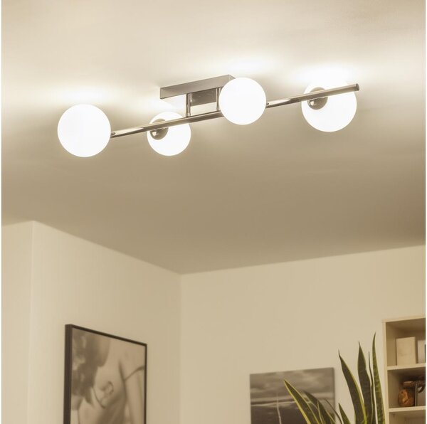 Brilagi - Lustră LED aplicată MILLA 4xG9/3W/230V negru crom/alb