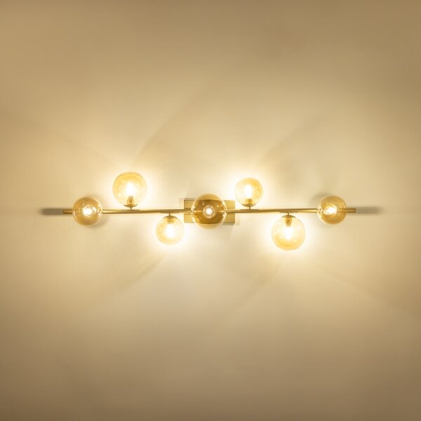 Lustră LED aplicată Brilagi MILLA 7xG9/3W/230V auriu