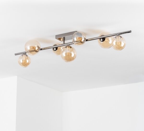 Brilagi - Lustră LED aplicată MILLA 7xG9/3W/230V, negru cromat/auriu
