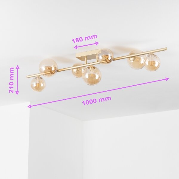 Lustră LED aplicată Brilagi MILLA 7xG9/3W/230V auriu