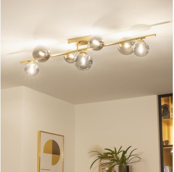 Lustră LED aplicată Brilagi MILLA 7xG9/3W/230V auriu/fumuriu