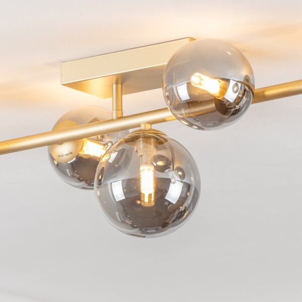 Lustră LED aplicată Brilagi MILLA 7xG9/3W/230V auriu/fumuriu
