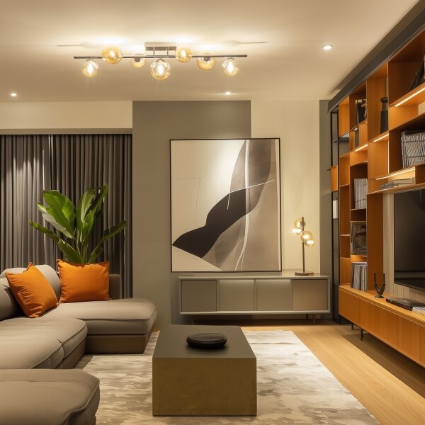 Brilagi - Lustră LED aplicată MILLA 7xG9/3W/230V, negru cromat/auriu