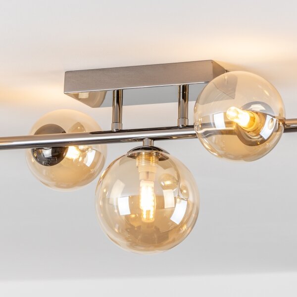 Brilagi - Lustră LED aplicată MILLA 7xG9/3W/230V, negru cromat/auriu