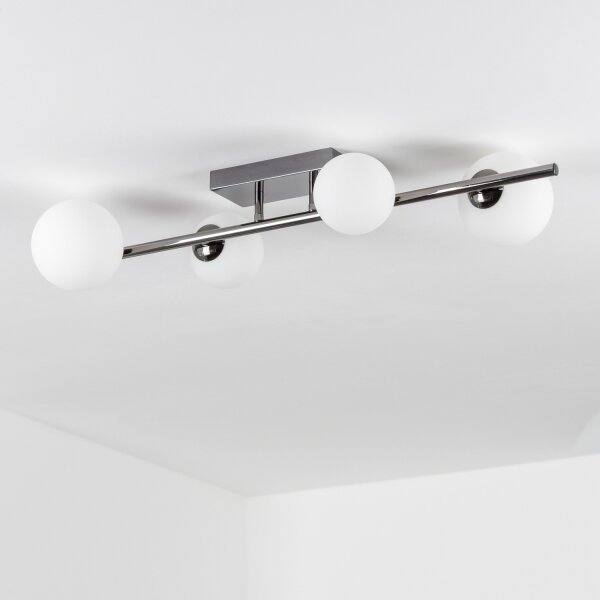 Brilagi - Lustră LED aplicată MILLA 4xG9/3W/230V negru crom/alb