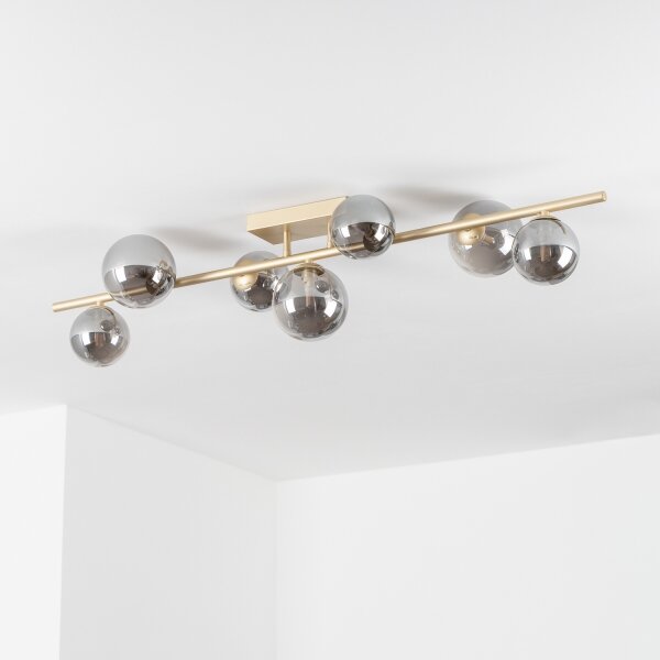 Lustră LED aplicată Brilagi MILLA 7xG9/3W/230V auriu/fumuriu