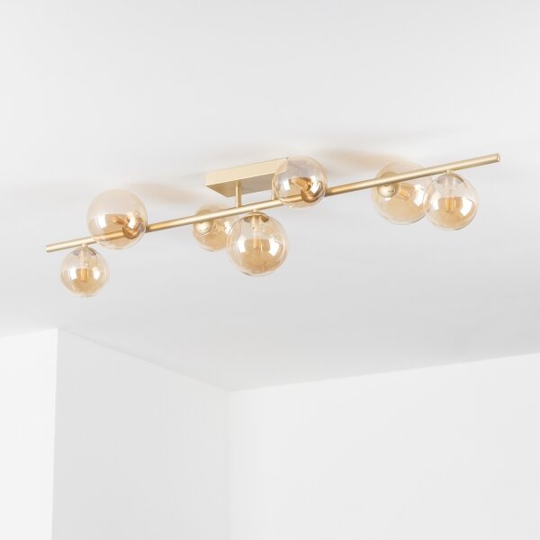 Lustră LED aplicată Brilagi MILLA 7xG9/3W/230V auriu