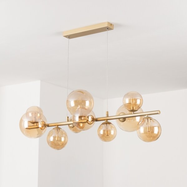 Lustră LED pe cablu Brilagi MILLA 10xG9/3W/230V auriu