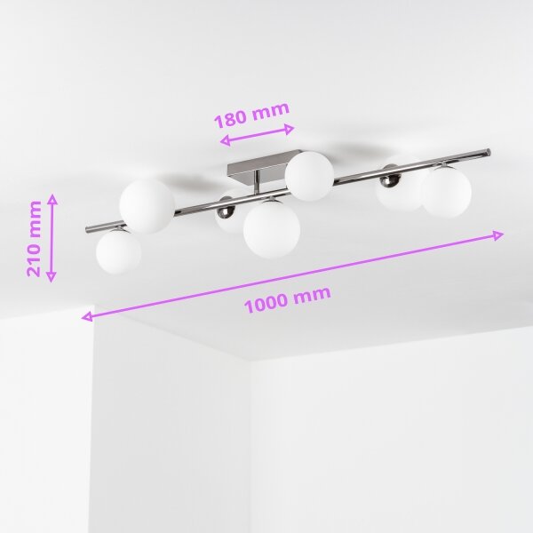 Brilagi - Lustră LED aplicată MILLA 7xG9/3W/230V negru crom/alb