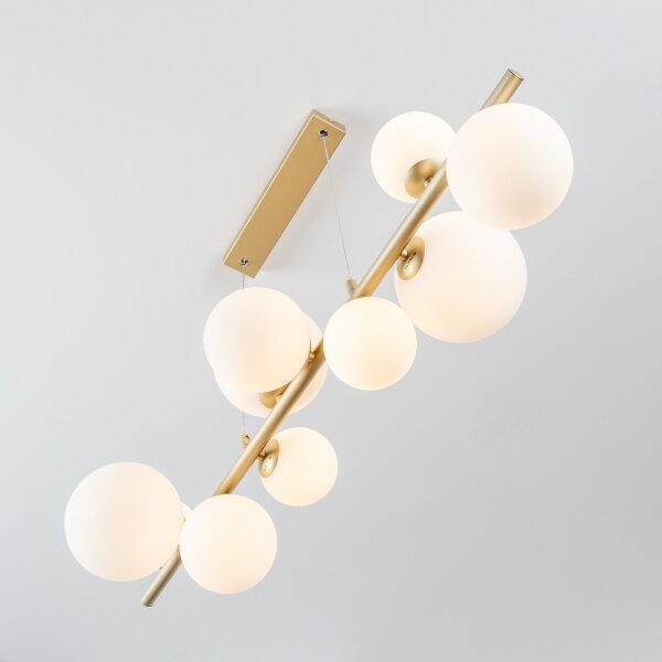 Lustră LED pe cablu Brilagi MILLA 10xG9/3W/230V auriu/alb