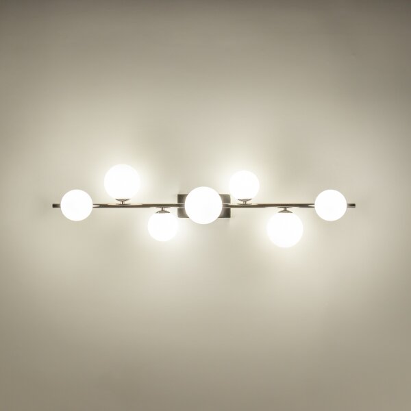 Brilagi - Lustră LED aplicată MILLA 7xG9/3W/230V negru crom/alb
