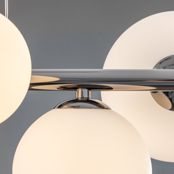 Brilagi - Lustră LED suspendată pe cablu MILLA 10xG9/3W/230V negru-crom/alb
