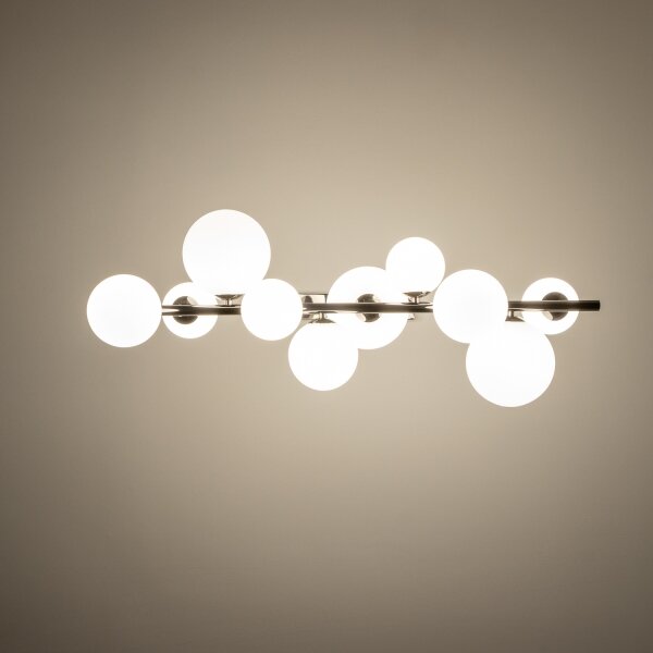 Brilagi - Lustră LED suspendată pe cablu MILLA 10xG9/3W/230V negru-crom/alb
