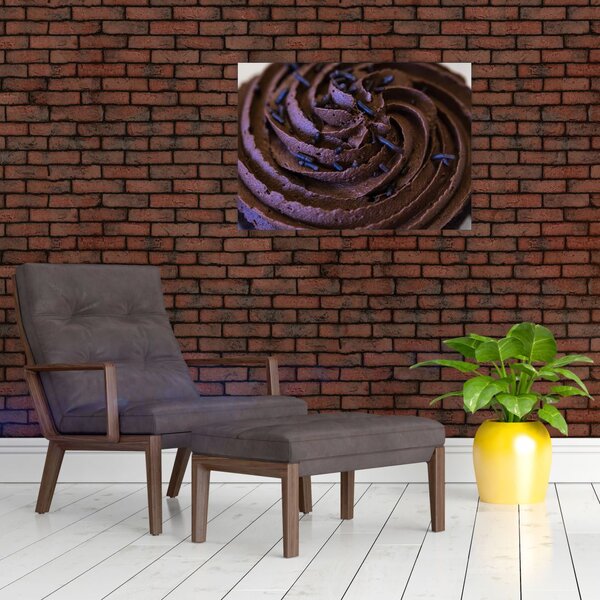 Tablou - Cupcake din ciocolată (70x50 cm)