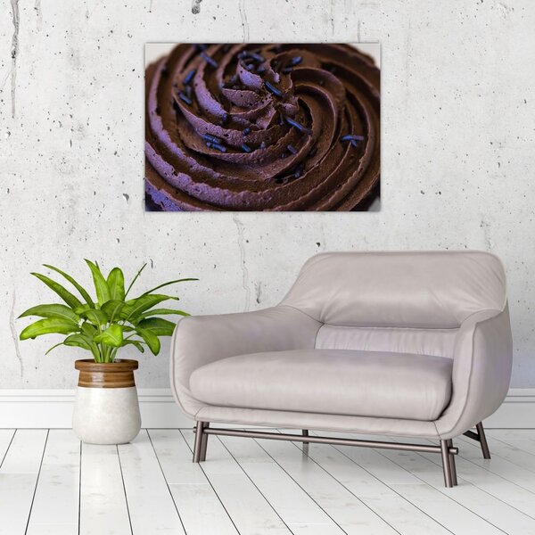 Tablou - Cupcake din ciocolată (70x50 cm)