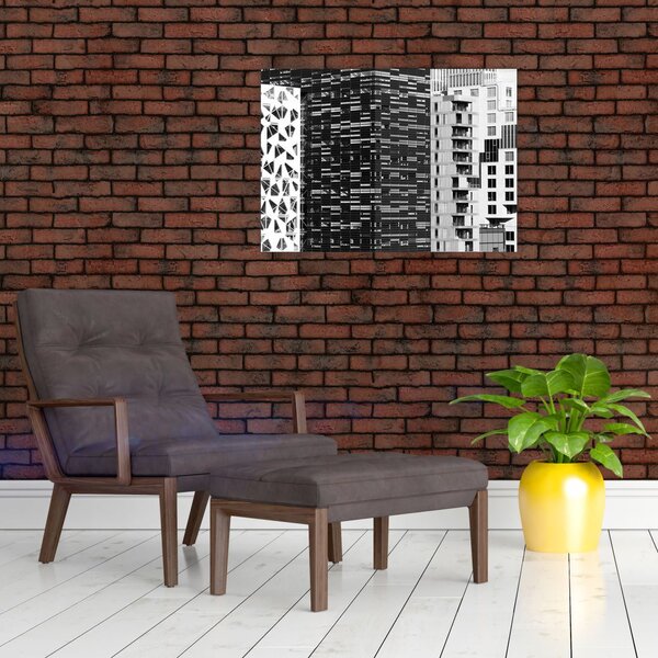 Tablou cu arhitectura alb neagră (70x50 cm)