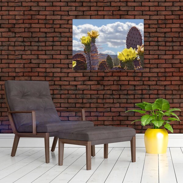 Tablou cu floarea de cactus Opunție (70x50 cm)